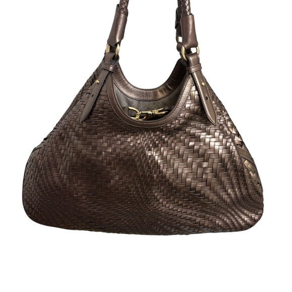 Cole Haan large Genevieve woven leather bag copper - Picture 3 of 15